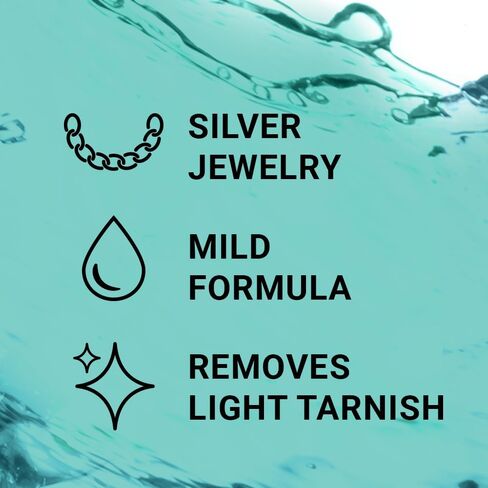 Silver Jewelry Cleaner – Professional Silver Cleaning Solution for Rings, Necklaces, Bracelets & Earrings – Gentle Tarnish Remover, Silver Jewelry Care, Polish & Maintenance Solution in Saudi Arabia