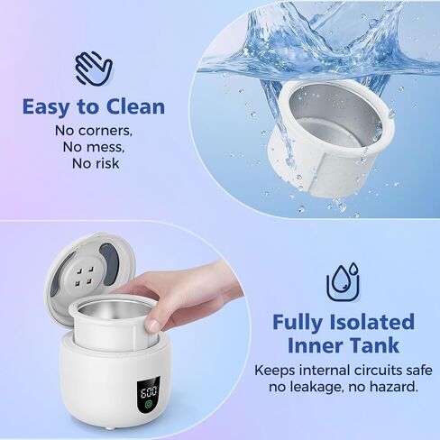 Waterproof Ultrasonic Retainer Cleaner Machine with 180ml Removable Water Tank – 45kHz Ultrasonic Cleaner for Mouth Guards, Jewelry, and Retainer Cleaner– Digital Timer, Smart Pause, Quiet to 30dB in Saudi Arabia