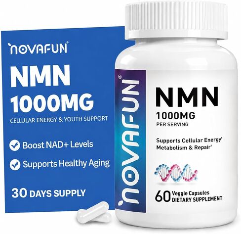 NMN 1000mg Supplement - 99.9% Purity Beta-Nicotinamide Mononucleotide for Men & Women - NAD+ Boost, Healthy Aging & Cellular Energy - 60 Veggie Capsules in Saudi Arabia