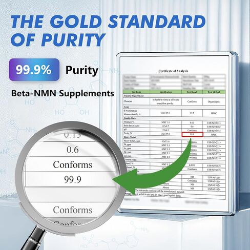 NMN 1000mg Supplement - 99.9% Purity Beta-Nicotinamide Mononucleotide for Men & Women - NAD+ Boost, Healthy Aging & Cellular Energy - 60 Veggie Capsules in Saudi Arabia