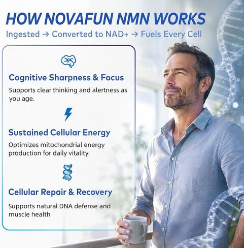 NMN 1000mg Supplement - 99.9% Purity Beta-Nicotinamide Mononucleotide for Men & Women - NAD+ Boost, Healthy Aging & Cellular Energy - 60 Veggie Capsules in Saudi Arabia