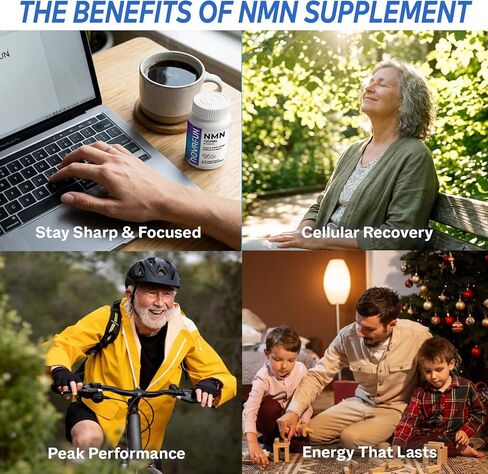NMN 1000mg Supplement - 99.9% Purity Beta-Nicotinamide Mononucleotide for Men & Women - NAD+ Boost, Healthy Aging & Cellular Energy - 60 Veggie Capsules in Saudi Arabia