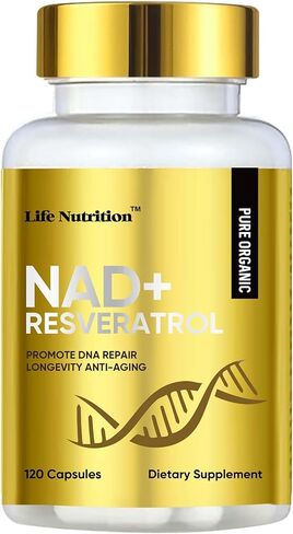 NAD+ Supplement 2000 mg - 120 Capsules True NAD+ & Resveratrol, NMN Alternative Supports Anti-Aging, Cellular Energy & Repair, Metabolism & Brain Boost for Men & Women in Saudi Arabia