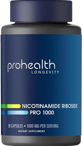 ProHealth Nicotinamide Riboside Pro 1000 | 90 Capsules | 1000 mg NR + 300 mg TMG | NAD+ Precursor for Cellular Energy, Mitochondrial Support & Healthy Aging | USA GMP, Triple Lab-Tested in Kuwait