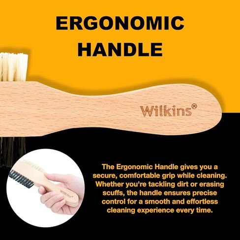 Wilkins Complete Suede Cleaning Kit - 2 IN 1 Bristles Shoe Cleaner Brush with Suede Eraser. in Saudi Arabia