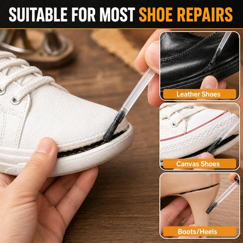 Shoe Glue 30g, Waterproof Clear Shoe Glue Repair Kit, Flexible Strong Adhesive for Sneakers Boots Leather Rubber Canvas, Quick Drying for Loose Soles Cracks Worn Edges in Saudi Arabia