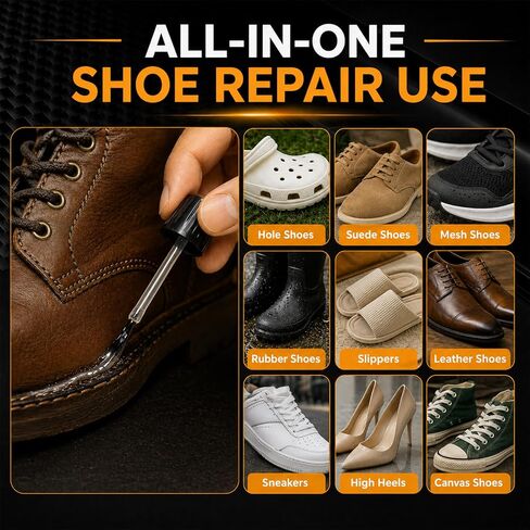 Shoe Glue 30g, Waterproof Clear Shoe Glue Repair Kit, Flexible Strong Adhesive for Sneakers Boots Leather Rubber Canvas, Quick Drying for Loose Soles Cracks Worn Edges in Saudi Arabia