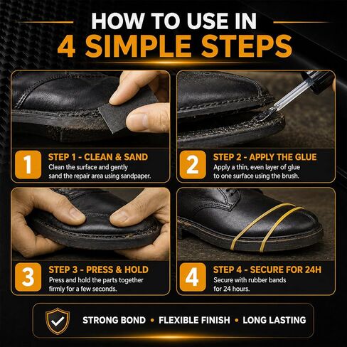 Shoe Glue 30g, Waterproof Clear Shoe Glue Repair Kit, Flexible Strong Adhesive for Sneakers Boots Leather Rubber Canvas, Quick Drying for Loose Soles Cracks Worn Edges in Saudi Arabia