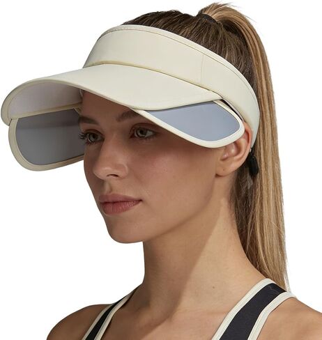 Retractable Wide Brim Sun Visor Hat UV Protection Adjustable Golf Cap Summer Outdoors Sports Beach Hat for Men Women in Kuwait