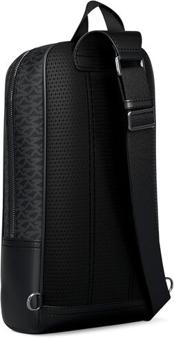 Michael Kors Men's Hudson A Line Sling Pack/Signature Nylon, Black in Kuwait