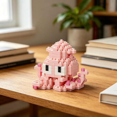 Octopus Hand-Assembled Figurine, Cute Marine Animal Desk Decor, Ocean Theme Collectible Statue for Home Office Shelf in Kuwait
