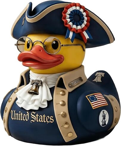 American Independence Anniversary Duck,250th Patriotic Military Duck Figurine, Resin Veteran Duck for Jeeps Ducking, Patriotic Army Desk Decor for Veterans, Military Home Decoration in Saudi Arabia