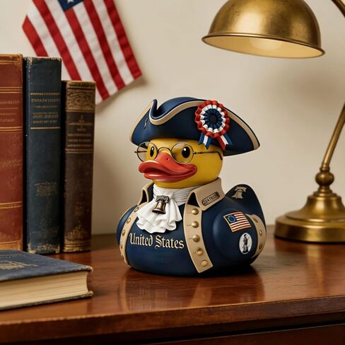 American Independence Anniversary Duck,250th Patriotic Military Duck Figurine, Resin Veteran Duck for Jeeps Ducking, Patriotic Army Desk Decor for Veterans, Military Home Decoration in Saudi Arabia