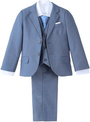 Dressy Daisy 5-Piece Boys Slim Fit Tuxedo Suit Set Formal Outfit Wear Toddler Kids Size 2T-13 in Kuwait