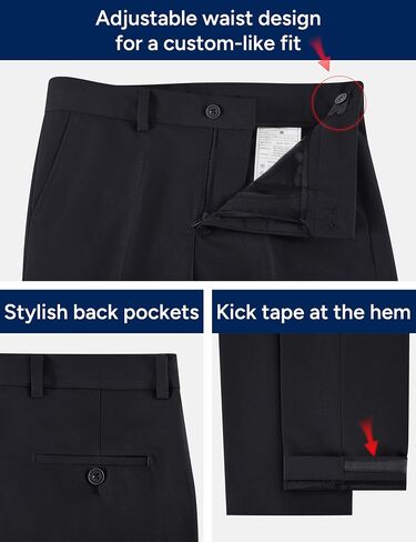 طقم بدلة للأولاد قابل للتمدد مع ربطة عنق بسحاب مربوط مسبقًا | خيارات Slim & Husky 2-Fit in Kuwait