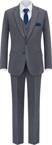 طقم بدلة للأولاد قابل للتمدد مع ربطة عنق بسحاب مربوط مسبقًا | خيارات Slim & Husky 2-Fit in Kuwait