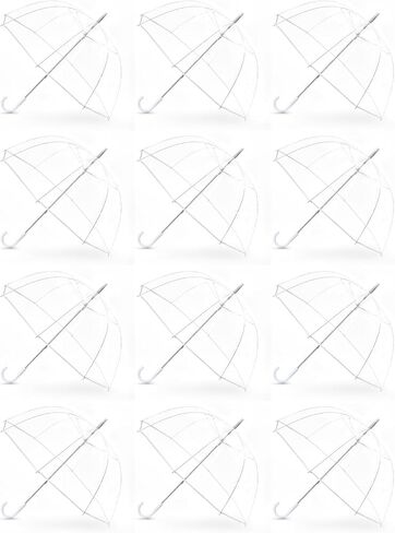 Clear Umbrella for Rain, Dome Bubble Umbrellas for Wedding, Windproof Transparent Umbrella with Large Canopy, Reinforced Fiberglass Frame & Aluminum Shaft, Lightweight for Prom & Outdoor Events in Saudi Arabia