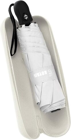 GAOYAING Compact Auto Travel Umbrella - 10.3" Folded, UPF 50+ UV Protection, Lightweight 9.3oz with Case in Saudi Arabia