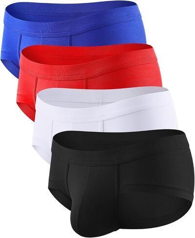 Men's Modal Underwear 4-Pack Soft & Breathable Briefs Sexy Comfort Daily Wear in Kuwait