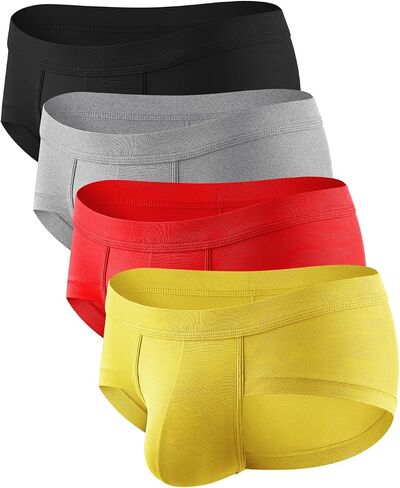 Men's Modal Underwear 4-Pack Soft & Breathable Briefs Sexy Comfort Daily Wear in Kuwait
