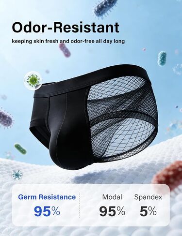 Men's Modal Underwear 4-Pack Soft & Breathable Briefs Sexy Comfort Daily Wear in Kuwait