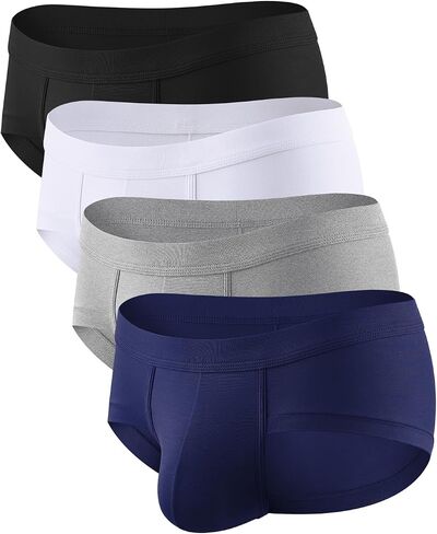 Men's Modal Underwear 4-Pack Soft & Breathable Briefs Sexy Comfort Daily Wear in Kuwait