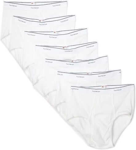 Fruit of the Loom Men's 7-Pack White Brief, FTL-7P7601, 2XL, White in Kuwait