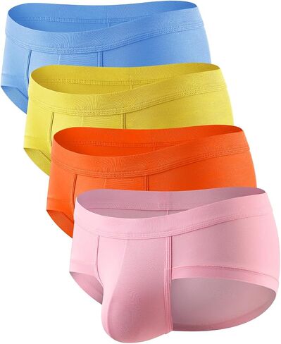 Men's Modal Underwear 4-Pack Soft & Breathable Briefs Sexy Comfort Daily Wear in Kuwait
