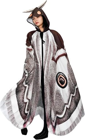 Adult Moth Cloak, Hooded Cape with Wing for Women, Adult Onesie in Saudi Arabia