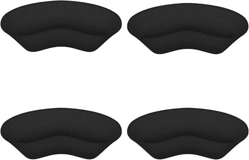 KTSAY Heel Pads for Shoes,Self-Adhesive Heel Grips & Protectors - Non-Slip Cushion Inserts to Prevent Blisters, Snug Fit for Big Shoes (Black) in Kuwait