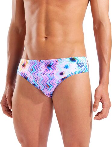 Arena Men's Performance Blurred Swim Briefs Chlorine Resistant Long Lasting Sports Bathing Suit in Kuwait