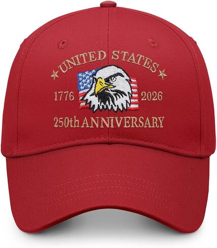 250th Anniversary USA Hat Embroidered American Flag Classic Baseball Cap Adjustable Cotton Dad Hat in Kuwait