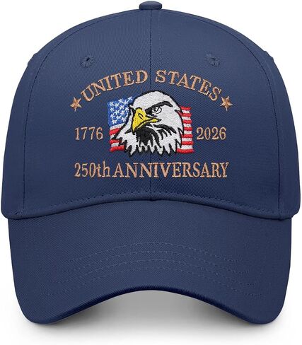 250th Anniversary USA Hat Embroidered American Flag Classic Baseball Cap Adjustable Cotton Dad Hat in Kuwait