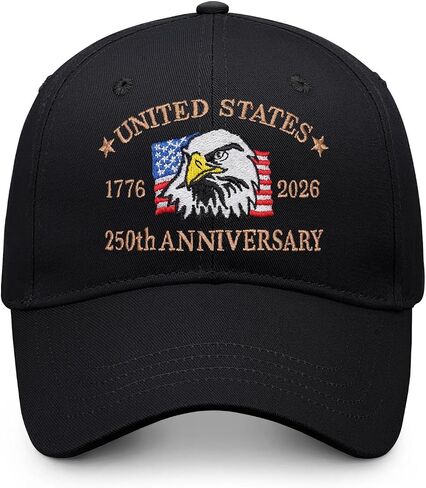 250th Anniversary USA Hat Embroidered American Flag Classic Baseball Cap Adjustable Cotton Dad Hat in Kuwait