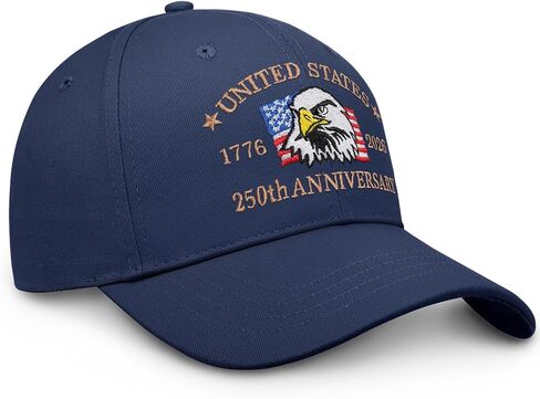 250th Anniversary USA Hat Embroidered American Flag Classic Baseball Cap Adjustable Cotton Dad Hat in Kuwait