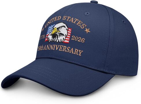 250th Anniversary USA Hat Embroidered American Flag Classic Baseball Cap Adjustable Cotton Dad Hat in Kuwait