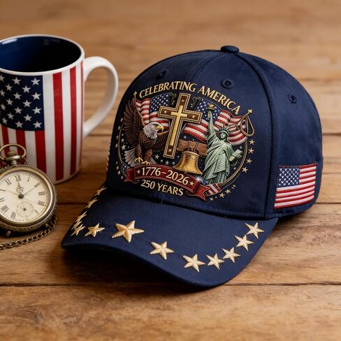 250 Anniversary USA Hat 250th Anniversary USA Hat Adjustable Printed Pattern Patriotic Baseball Cap for Men Women Blue in Saudi Arabia