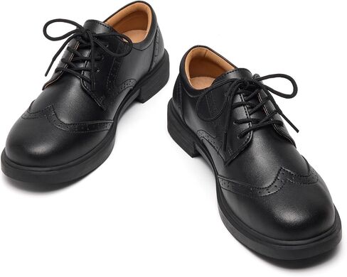 APEPOP Women's Oxford Shoes Classic Lace Up Comfortable for Business Casual Office Dress(Black) in Kuwait