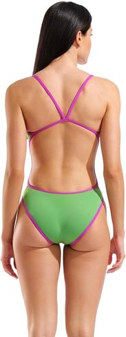 Arena Women's Performance Solid Reversible Challenge Back Swimsuit Open Back Pro Training Suit in Kuwait