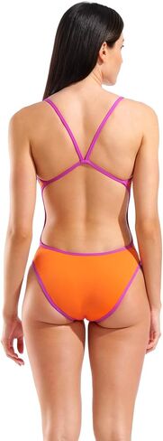 Arena Women's Performance Solid Reversible Challenge Back Swimsuit Open Back Pro Training Suit in Kuwait