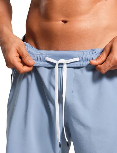 CRZ YOGA Mens Swim Trunks 5''/7'' - Mesh Liner Quick Dry Beach Sports Casual Swimwear Shorts with Pockets in Kuwait