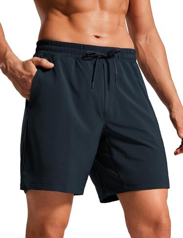 CRZ YOGA Mens Swim Trunks 5''/7'' - Mesh Liner Quick Dry Beach Sports Casual Swimwear Shorts with Pockets in Kuwait