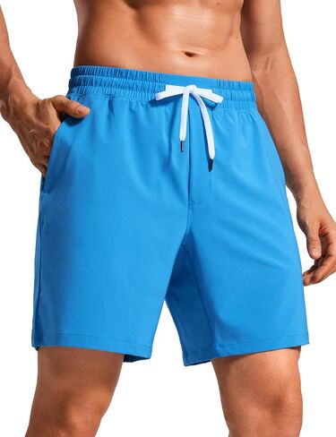 CRZ YOGA Mens Swim Trunks 5''/7'' - Mesh Liner Quick Dry Beach Sports Casual Swimwear Shorts with Pockets in Kuwait