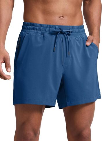 CRZ YOGA Mens Swim Trunks 5''/7'' - Mesh Liner Quick Dry Beach Sports Casual Swimwear Shorts with Pockets in Kuwait