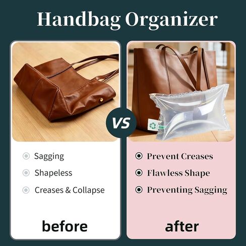 Purse Fillers to Keep Shape and Prevent Creases, 50 Pack Purse Shaper Insert Pillows Handbag Organizer for Storage & Display Bag Stuffing Inflatable Large Air Pillows for Shipping 11.81×9.84'' in Saudi Arabia