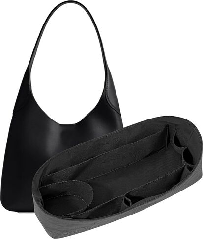 LOUKAYCCI Purse Organizer Insert for Coach brooklyn 28 Bag Insert Organizer DupontPaper Lightweight Purse Insert (Black&Black) in Saudi Arabia