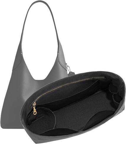 LOUKAYCCI Purse Organizer Insert for Coach brooklyn 28 Bag Insert Organizer DupontPaper Lightweight Purse Insert (Black&Black) in Kuwait