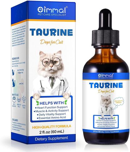 Taurine Liquid Drops for Cats – Essential Amino Acid Supplement – Easy-to-Use Liquid for Daily Nutritional Support & Overall Feline Wellness – Natural Chicken Flavor, 60ml in Kuwait