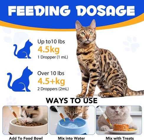 Taurine Liquid Drops for Cats – Essential Amino Acid Supplement – Easy-to-Use Liquid for Daily Nutritional Support & Overall Feline Wellness – Natural Chicken Flavor, 60ml in Kuwait