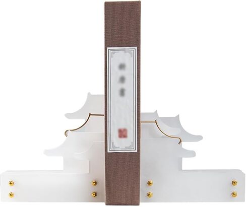 Bookend Support Chinese Acrylic Bookends Heavy Duty Book End Ancient Architecture Bedroom Library Office School and Desktop Decorations Bookends in Kuwait